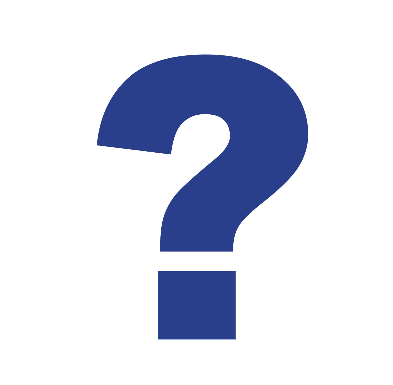 a question mark